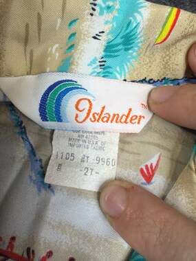 Vintage Islander Toddler 2T Hawaiian Aloha Beach Resort Shirt Made in USA
